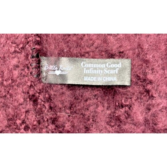 Britts Knits Beanie Hat & Scarf Cowl Infinity Burgundy Wine Soft Warm Winter - Picture 5 of 14